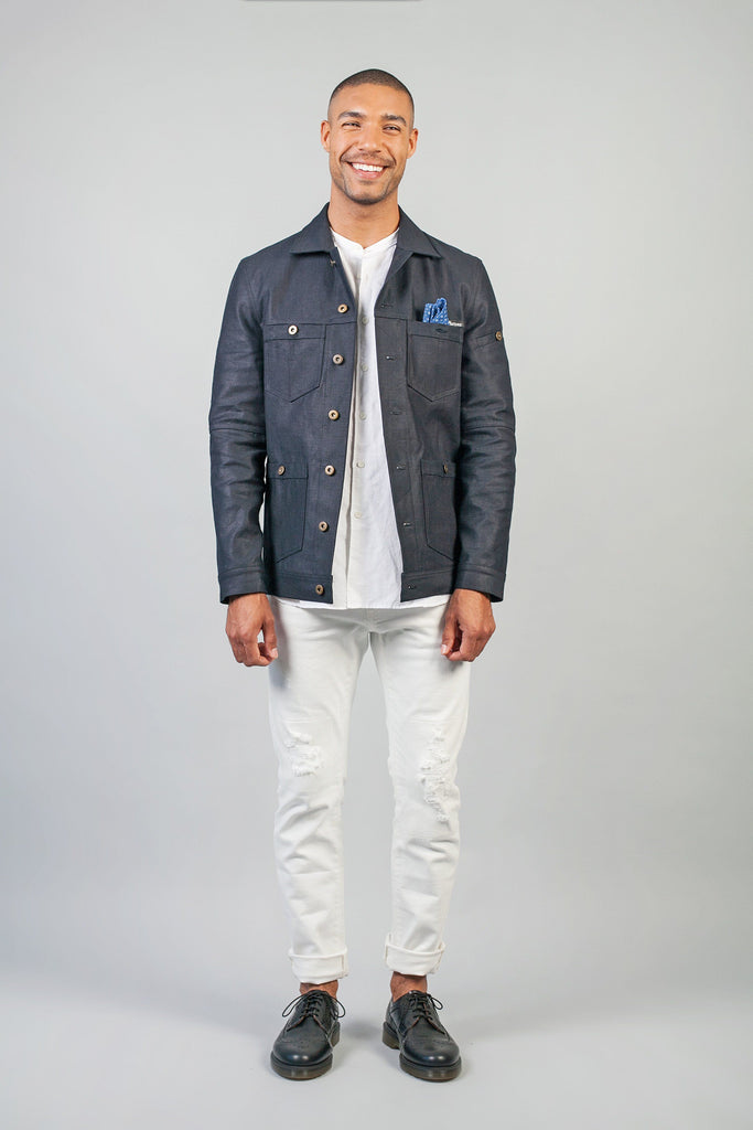Odd Natives, The 'Carpenter' denim jacket is made from 14oz Candiani denim imported from Italy, with rustic button hardware.  Made in New York City.  Complementary Shipping. 